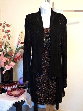 Robert Kitchen Luxury Knit Open Front Cardigan Lightweight Warm Sweater Coat